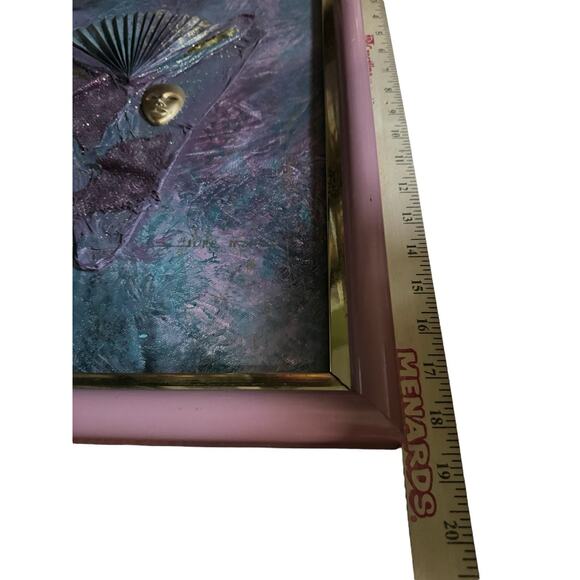 June Marie Mixed Media Abstract Canvas Painted Fiber Gallery Framed Art READ - Picture 8 of 11